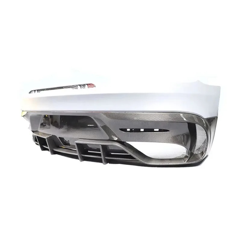 Upgrade Black Series Style Dry Half Carbon Fiber Rear Diffuser Lip for  GT GTS Car Accessories
